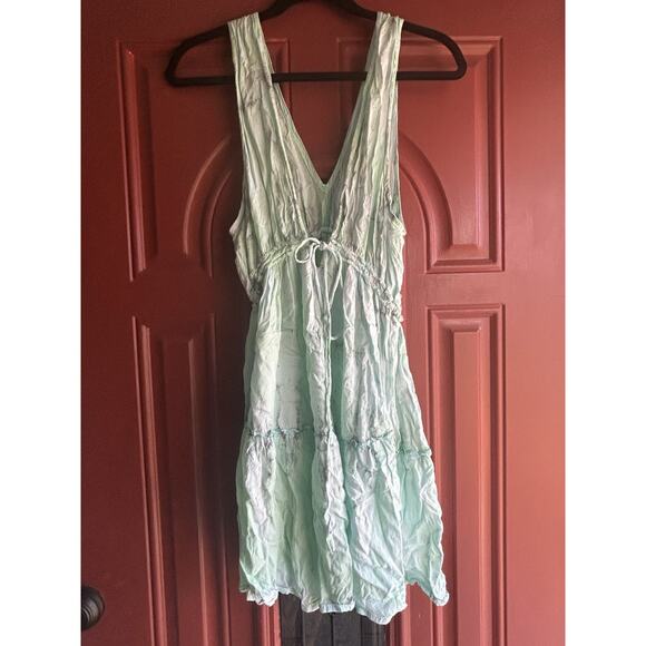 TIARE HAWAII Mini Dress One Size Mint Tie Dye - Picture 5 of 8